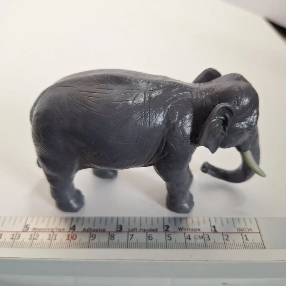 Terra Battat Gray African Elephant Figure 5" PVC Maison Joseph - Picture 11 of 11